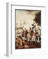 Diego Velazquez De Cuellar Entrusts Command of the Expedition to Hernan Cortes-null-Framed Giclee Print