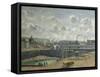 Dieppe, bassin Duquesne à marée basse-Camille Pissarro-Framed Stretched Canvas