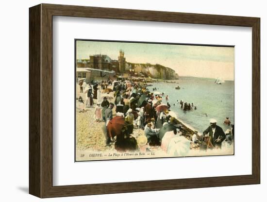 Dieppe Beach at 'L'Heure Du Bain'-null-Framed Photographic Print