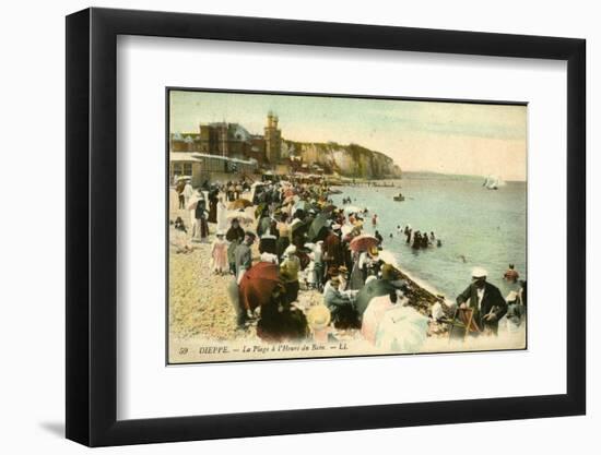 Dieppe Beach at 'L'Heure Du Bain'-null-Framed Photographic Print