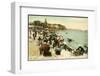 Dieppe Beach at 'L'Heure Du Bain'-null-Framed Photographic Print