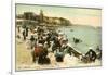 Dieppe Beach at 'L'Heure Du Bain'-null-Framed Photographic Print