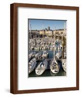 Dieppe harbour waterfront marina, Dieppe, Seine-Maritime, Normandy, France-Charles Bowman-Framed Photographic Print