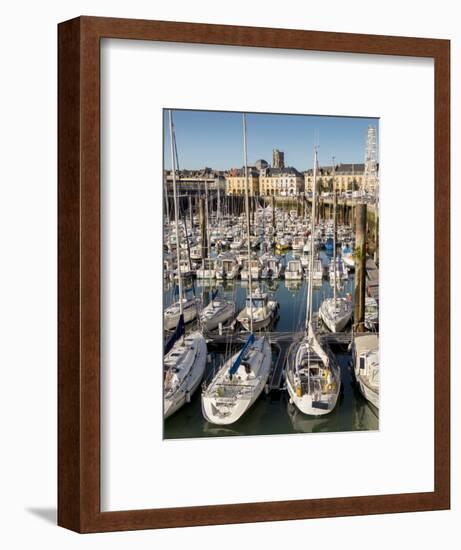 Dieppe harbour waterfront marina, Dieppe, Seine-Maritime, Normandy, France-Charles Bowman-Framed Photographic Print