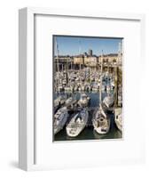 Dieppe harbour waterfront marina, Dieppe, Seine-Maritime, Normandy, France-Charles Bowman-Framed Photographic Print