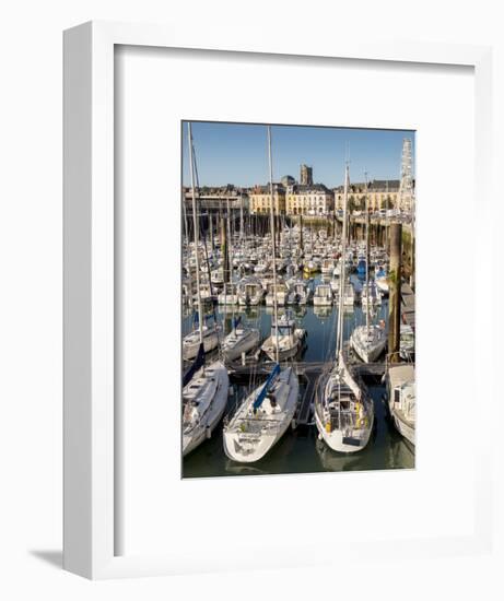 Dieppe harbour waterfront marina, Dieppe, Seine-Maritime, Normandy, France-Charles Bowman-Framed Photographic Print