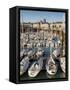 Dieppe harbour waterfront marina, Dieppe, Seine-Maritime, Normandy, France-Charles Bowman-Framed Stretched Canvas