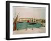 Dieppe: Quai Duquesne-Eugene Delacroix-Framed Giclee Print