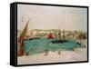 Dieppe: Quai Duquesne-Eugene Delacroix-Framed Stretched Canvas