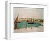 Dieppe: Quai Duquesne-Eugene Delacroix-Framed Giclee Print
