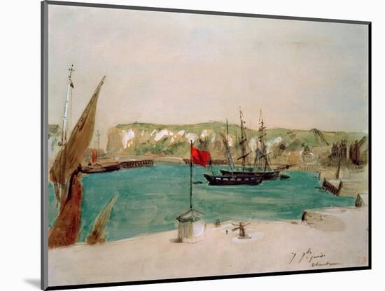 Dieppe: Quai Duquesne-Eugene Delacroix-Mounted Giclee Print