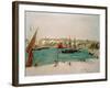 Dieppe: Quai Duquesne-Eugene Delacroix-Framed Giclee Print