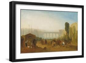 Dieppe: the Port from the Quai Henri Iv-J. M. W. Turner-Framed Giclee Print