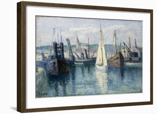 Dieppe, Un Bassin-Maximilien Luce-Framed Giclee Print