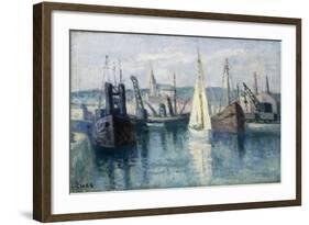 Dieppe, Un Bassin-Maximilien Luce-Framed Giclee Print