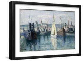 Dieppe, Un Bassin-Maximilien Luce-Framed Giclee Print