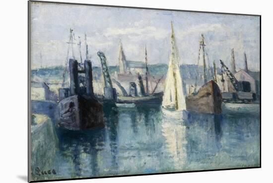 Dieppe, Un Bassin-Maximilien Luce-Mounted Giclee Print