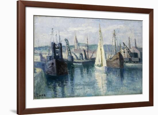 Dieppe, Un Bassin-Maximilien Luce-Framed Giclee Print