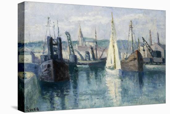 Dieppe, Un Bassin-Maximilien Luce-Stretched Canvas