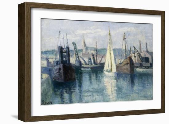 Dieppe, Un Bassin-Maximilien Luce-Framed Giclee Print