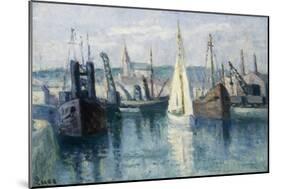 Dieppe, Un Bassin-Maximilien Luce-Mounted Giclee Print