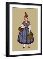 Dieppe Woman in Working Costume-Elizabeth Whitney Moffat-Framed Art Print