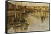 Dieppe-Fritz Thaulow-Framed Stretched Canvas