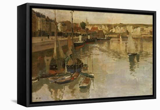 Dieppe-Fritz Thaulow-Framed Stretched Canvas