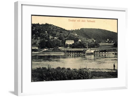 Diesbar Seußlitz Nünchritz, Dampfer Bohemia,Golkwald--Framed Giclee Print