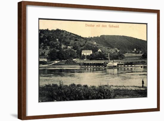 Diesbar Seußlitz Nünchritz, Dampfer Bohemia,Golkwald-null-Framed Giclee Print