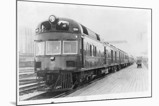 Diesel Electric Rail Car at North Station-null-Mounted Photographic Print