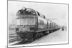 Diesel Electric Rail Car at North Station-null-Mounted Photographic Print