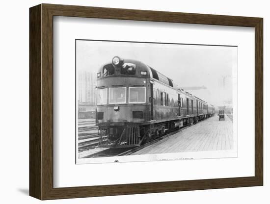 Diesel Electric Rail Car at North Station-null-Framed Photographic Print