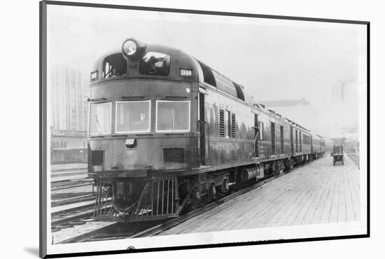 Diesel Electric Rail Car at North Station-null-Mounted Photographic Print