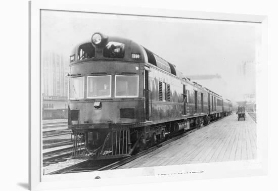 Diesel Electric Rail Car at North Station-null-Framed Photographic Print