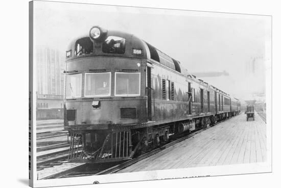 Diesel Electric Rail Car at North Station-null-Stretched Canvas