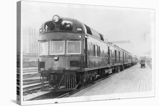 Diesel Electric Rail Car at North Station-null-Stretched Canvas