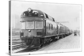 Diesel Electric Rail Car at North Station-null-Stretched Canvas