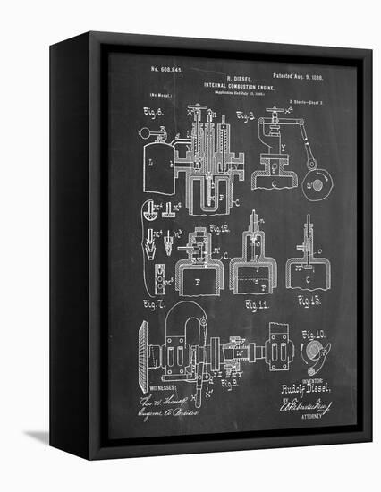 Diesel Engine Patent-null-Framed Stretched Canvas