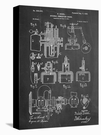 Diesel Engine Patent-null-Stretched Canvas