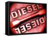 Diesel Fuel Cap-Crown-Framed Stretched Canvas