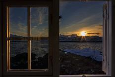 Sunrise Seeing Through Window, Reinefjorden, Moskenes, Lofoten, Norway-Dieter Meyrl-Photographic Print