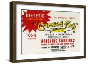 Dietetic Crossed Fish-null-Framed Art Print
