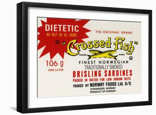 Dietetic Crossed Fish-null-Framed Art Print
