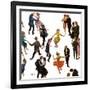 "Different Dancing Styles," November 4, 1961-Thornton Utz-Framed Giclee Print