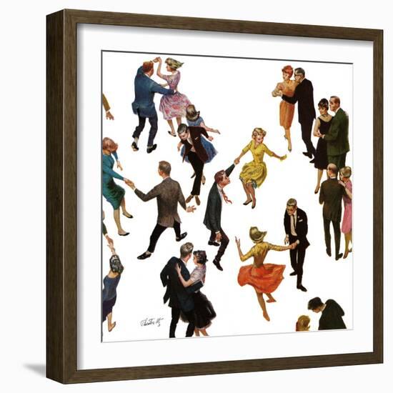 "Different Dancing Styles," November 4, 1961-Thornton Utz-Framed Giclee Print