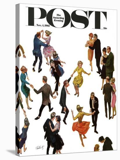 "Different Dancing Styles," Saturday Evening Post Cover, November 4, 1961-Thornton Utz-Stretched Canvas