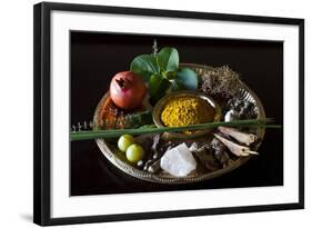 Different Indian Spices on Display at Swaswara, Karnataka, India, Asia-Thomas L-Framed Photographic Print