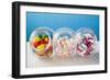 Different Kinds of Sweets in Three Sweet Jars-Foodcollection-Framed Photographic Print