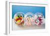 Different Kinds of Sweets in Three Sweet Jars-Foodcollection-Framed Photographic Print